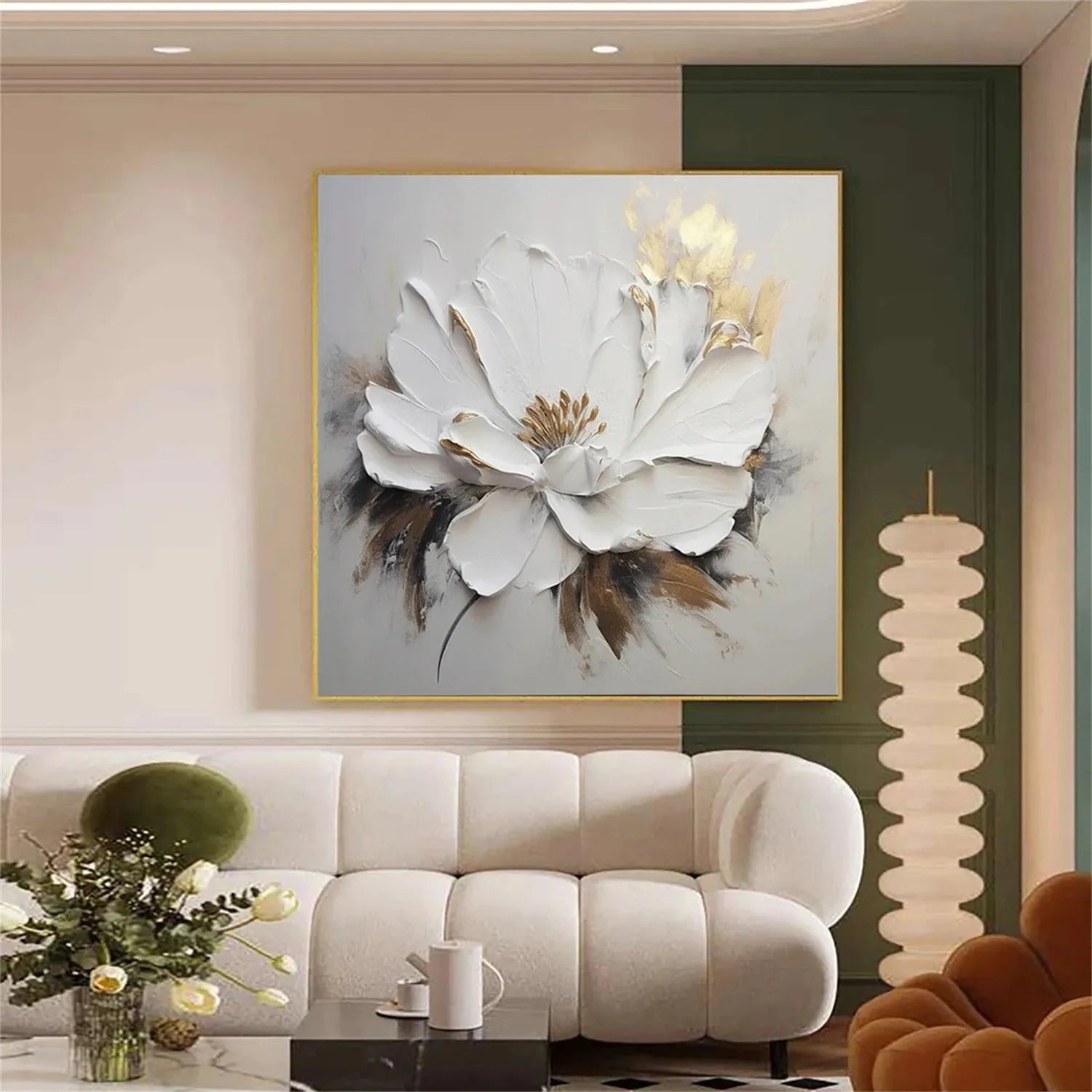 Flower Textured Painting Canvas #FP047