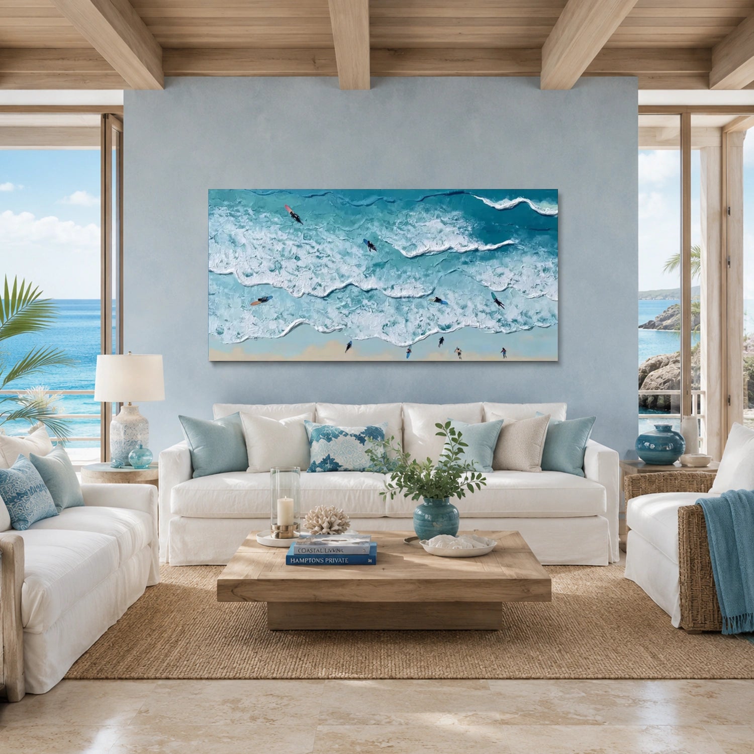 Surfing Sport Textured Wall Art #MS127