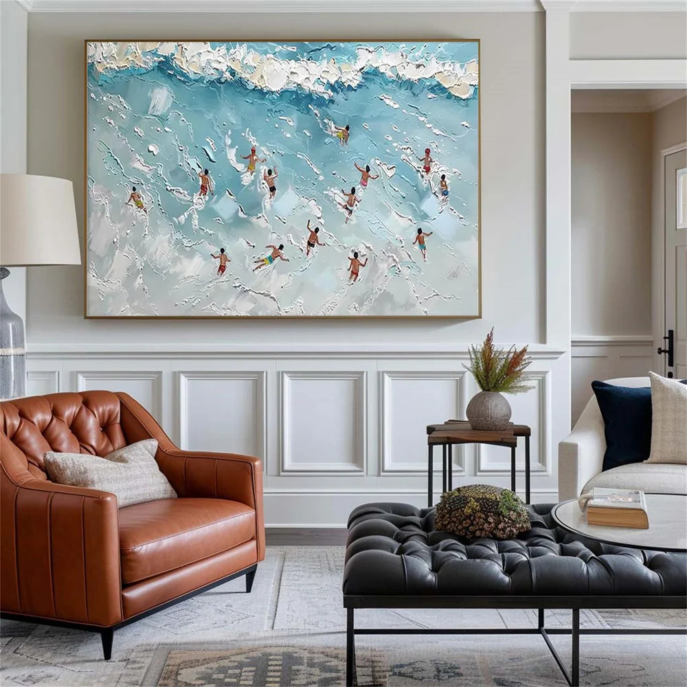 Swimming Sport Textured Wall Art #MS026