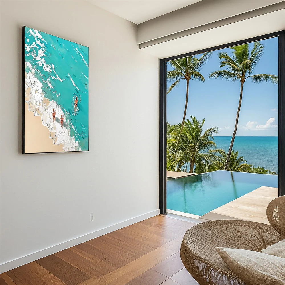 Swimming Sport Textured Wall Art #MS038