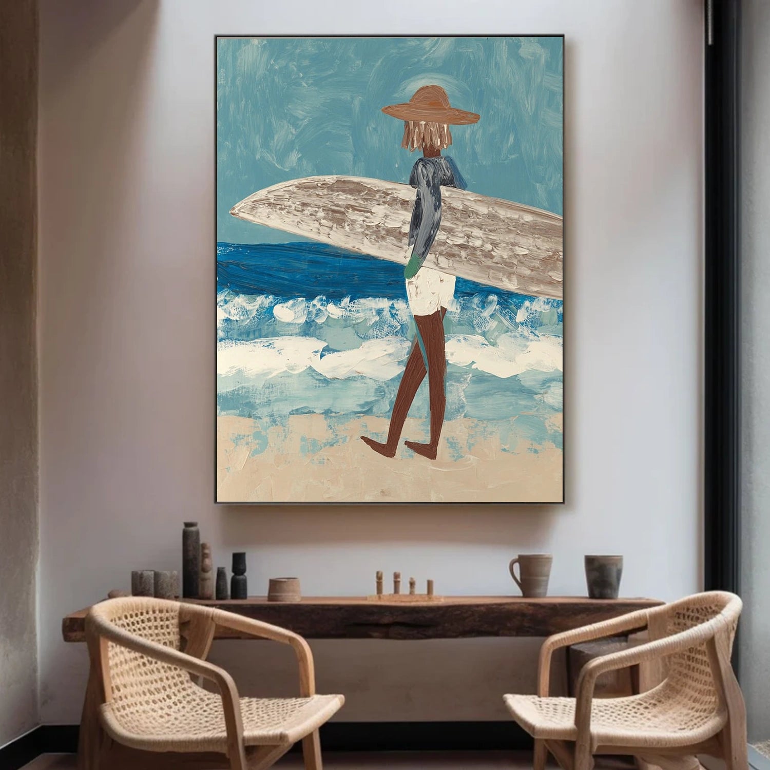 Abstract Portrait Canvas Art #AE096