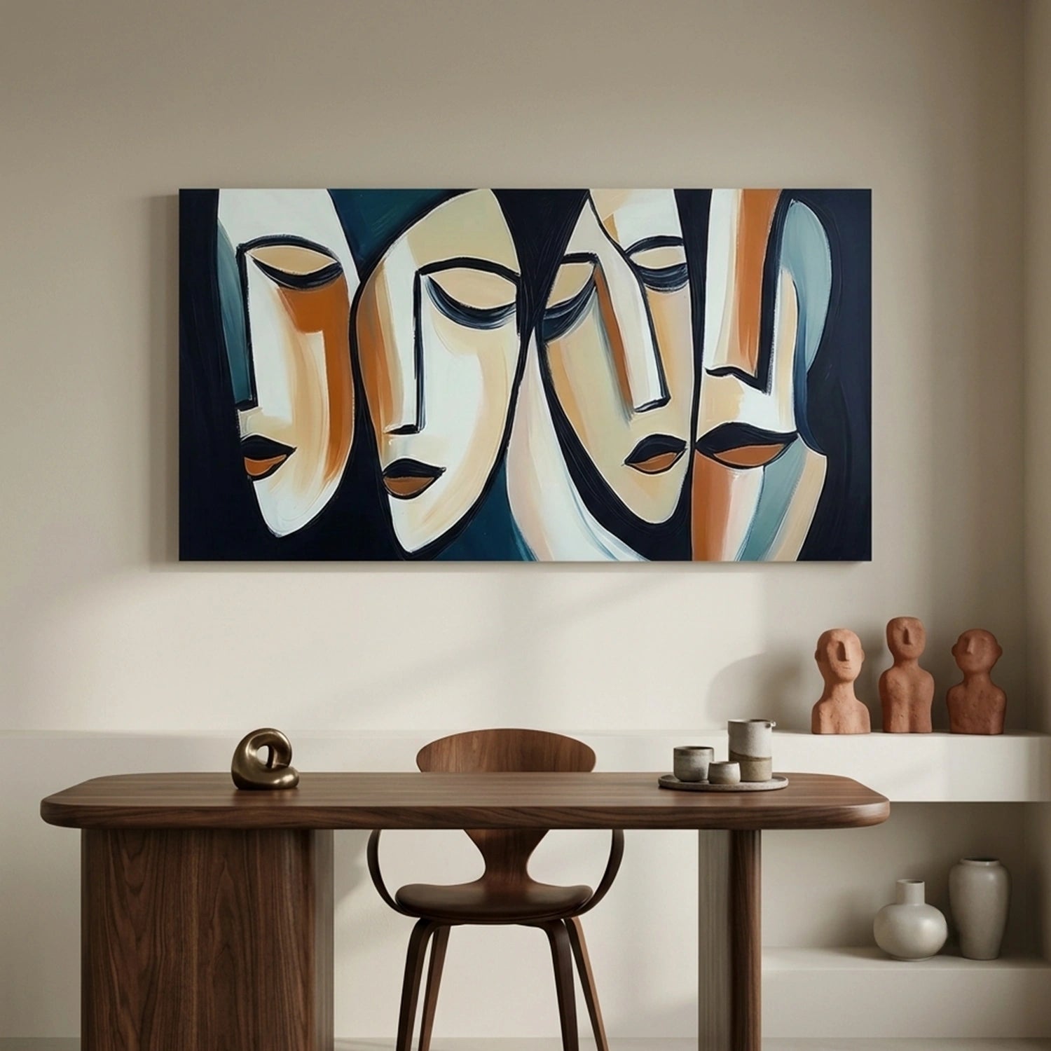 Abstract Portrait Canvas Art #AE144