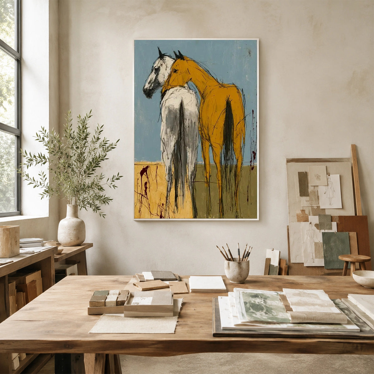 Abstract Animal Horse Wall Art #AC156