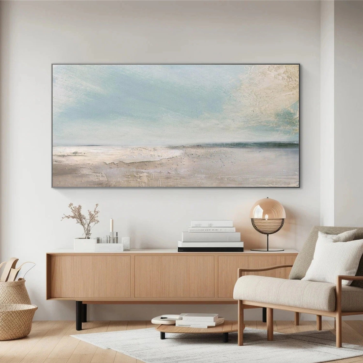 Ocean And Sky Abstract Wall Art #OS073