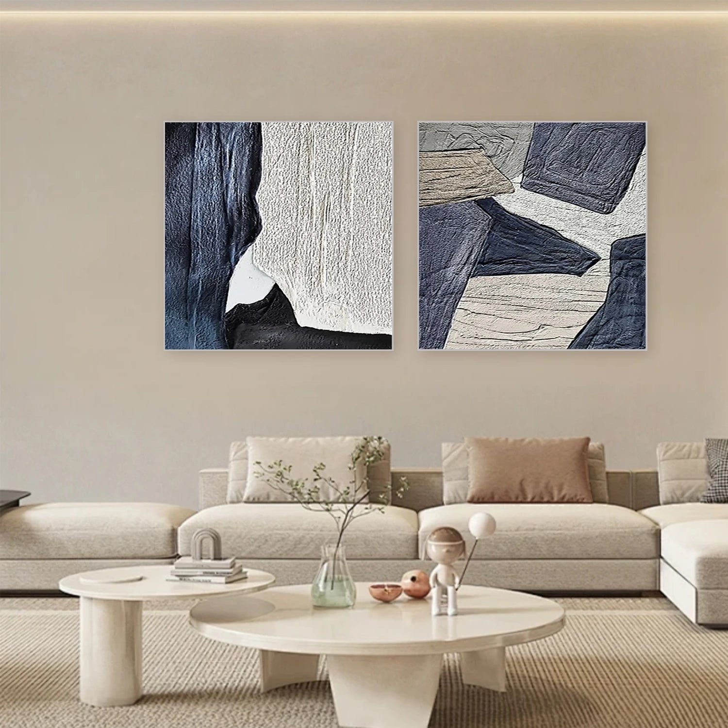 Abstract Canvas Wall Art Set of 2 #AP244