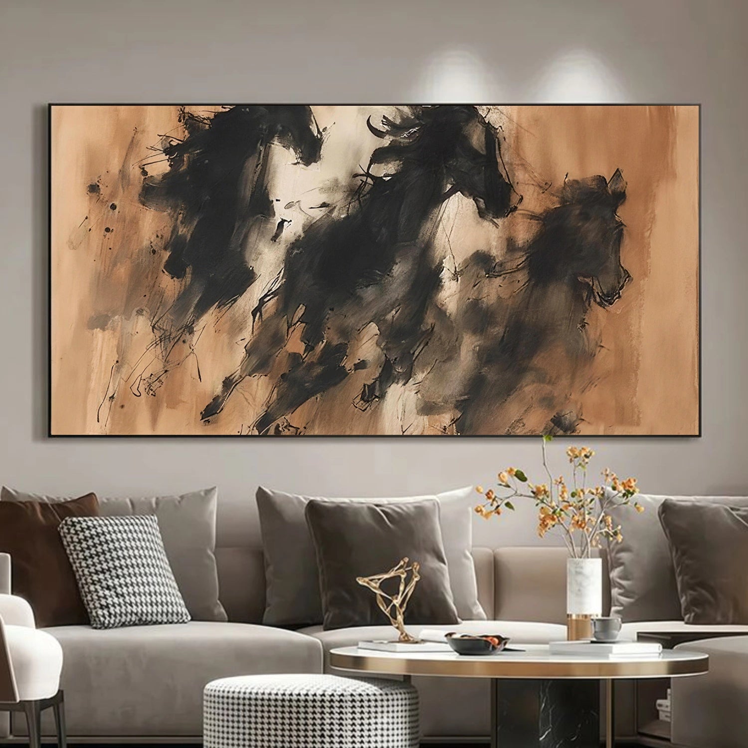 Abstract Animal Horse Wall Art #AC083