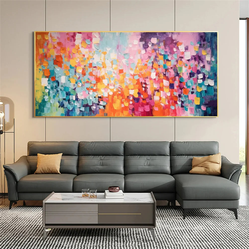 Colorful Abstract Textured Painting Canvas #AT001