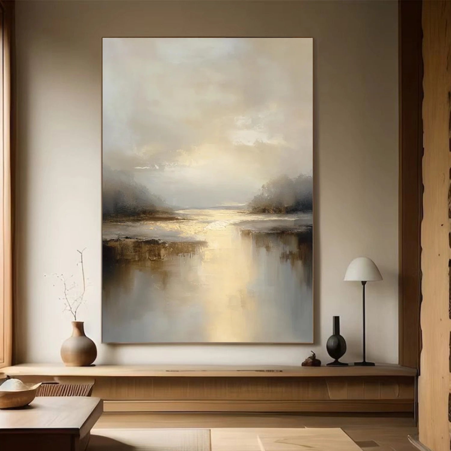 Ocean And Sky Abstract Wall Art #OS095