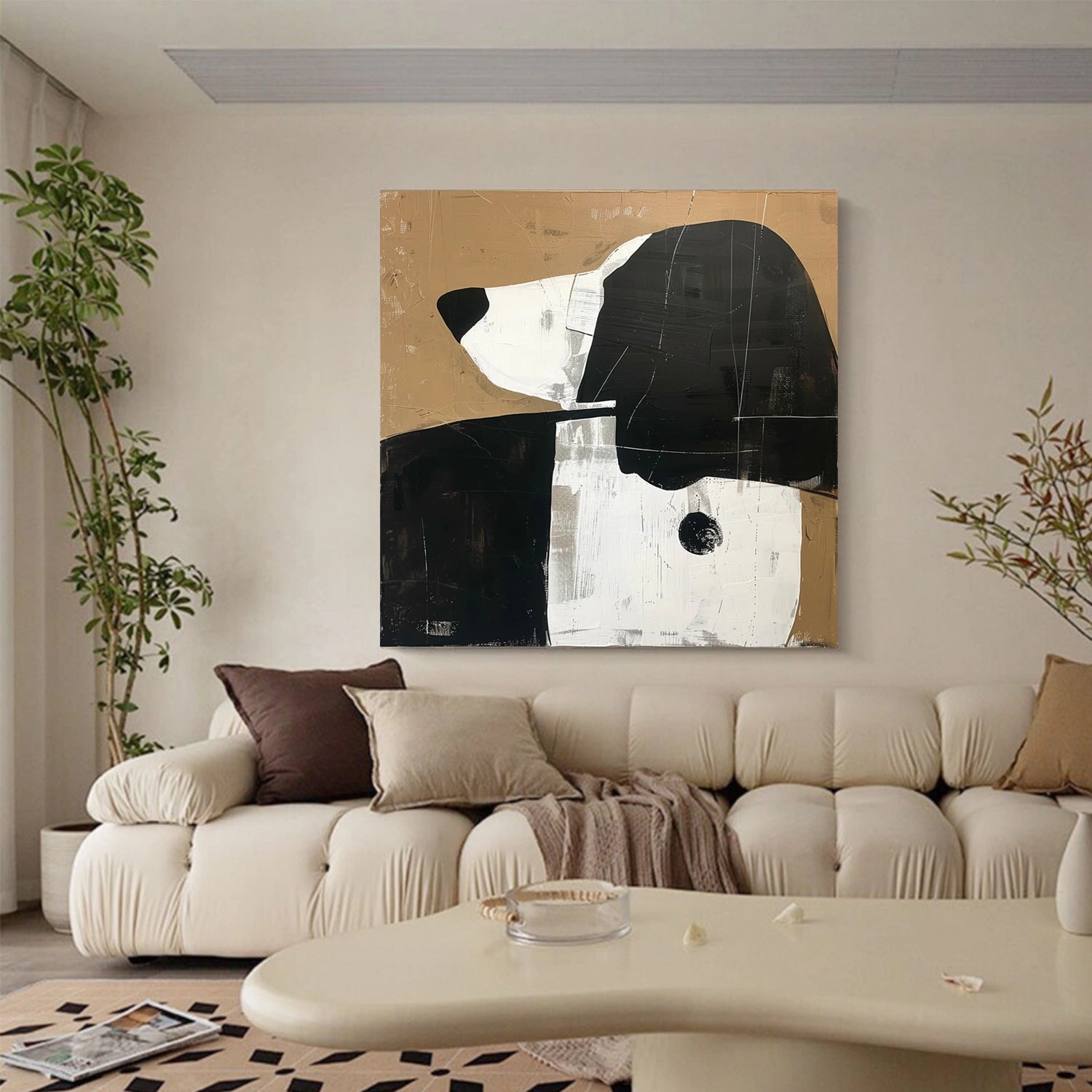 Abstract Animal Dog Wall Art #AC059