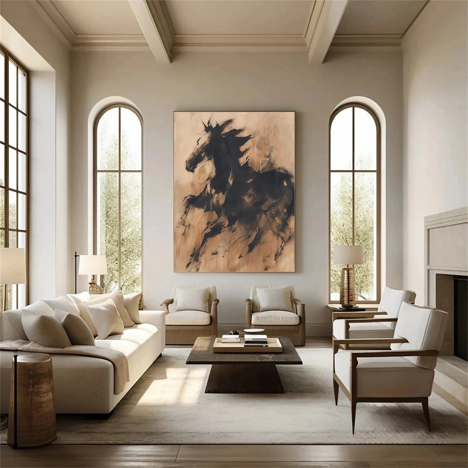 Abstract Animal Horse Wall Art #AC082