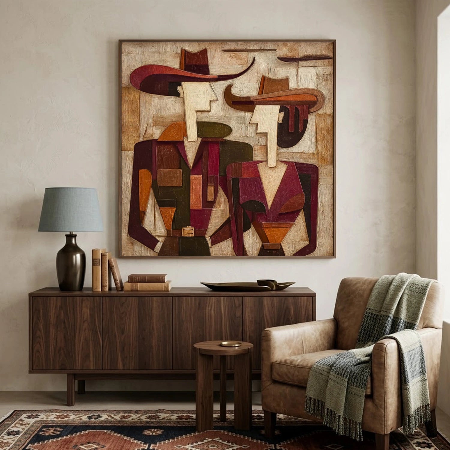 Abstract Portrait Canvas Art #AE136