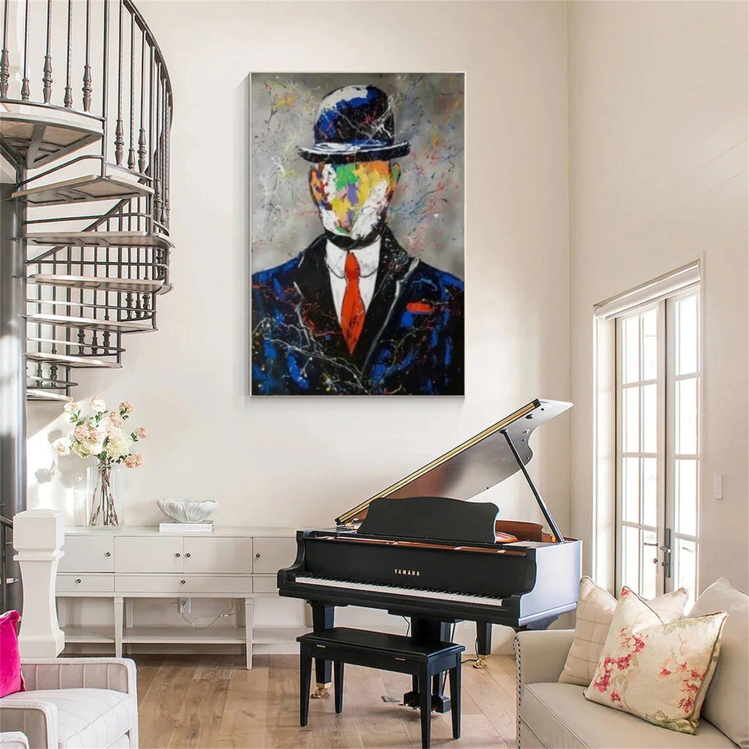 Abstract Portrait Canvas Art #AE039