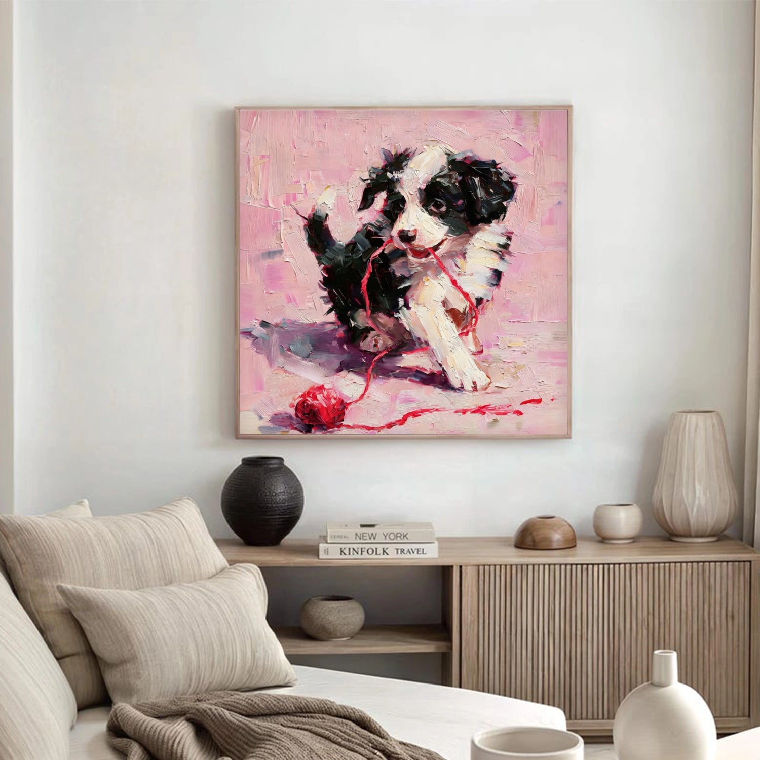 Abstract Animal Dog Textured Wall Art #AC092