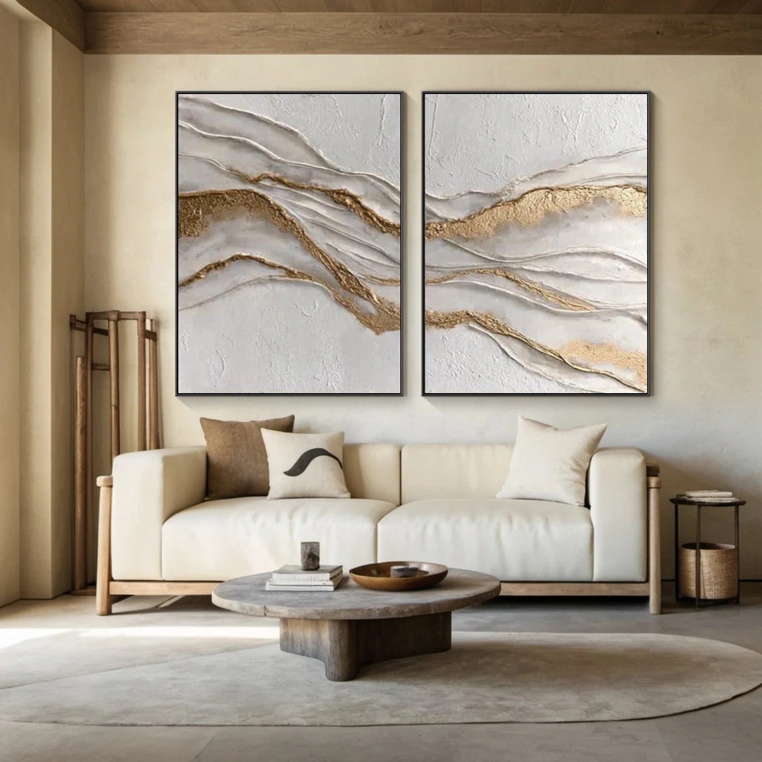 Abstract Textured Wall Art Set of 2 #AT139