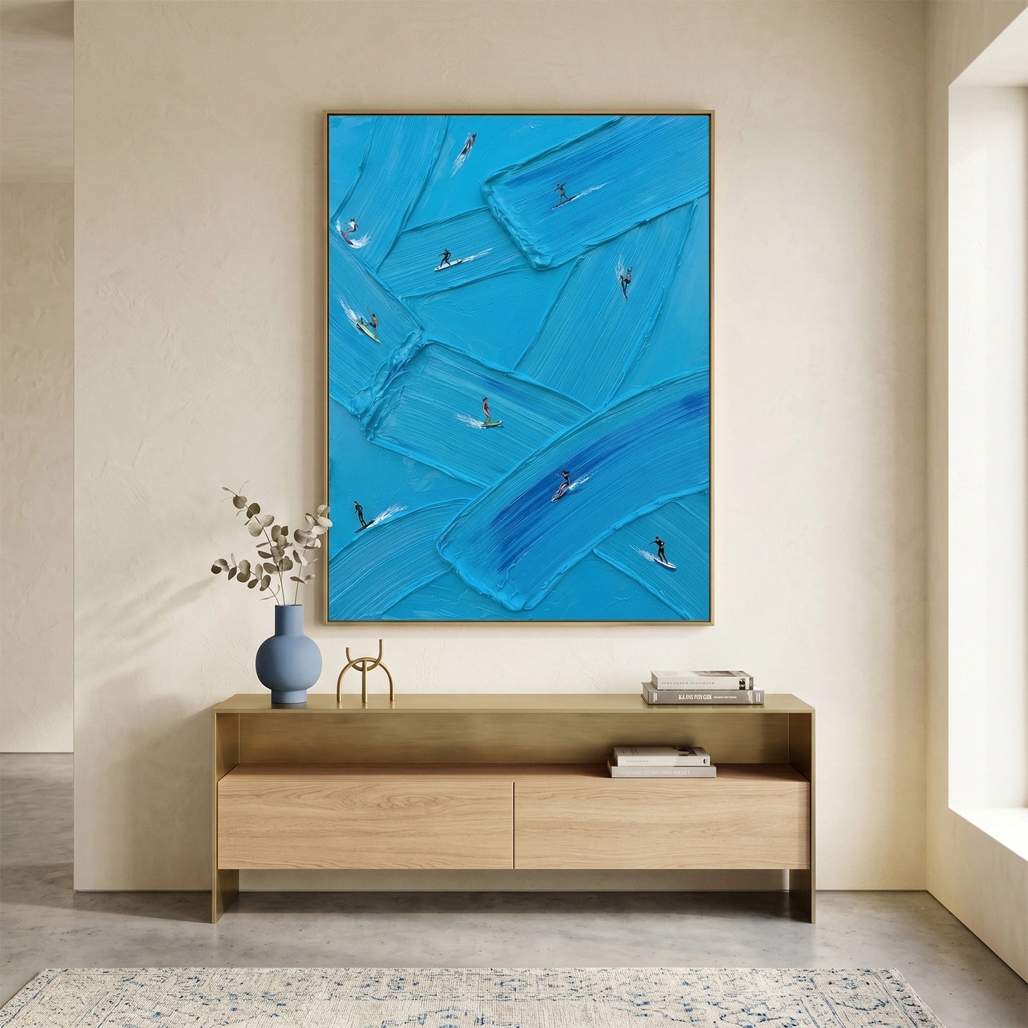 Surfing Sport Textured Wall Art #MS118