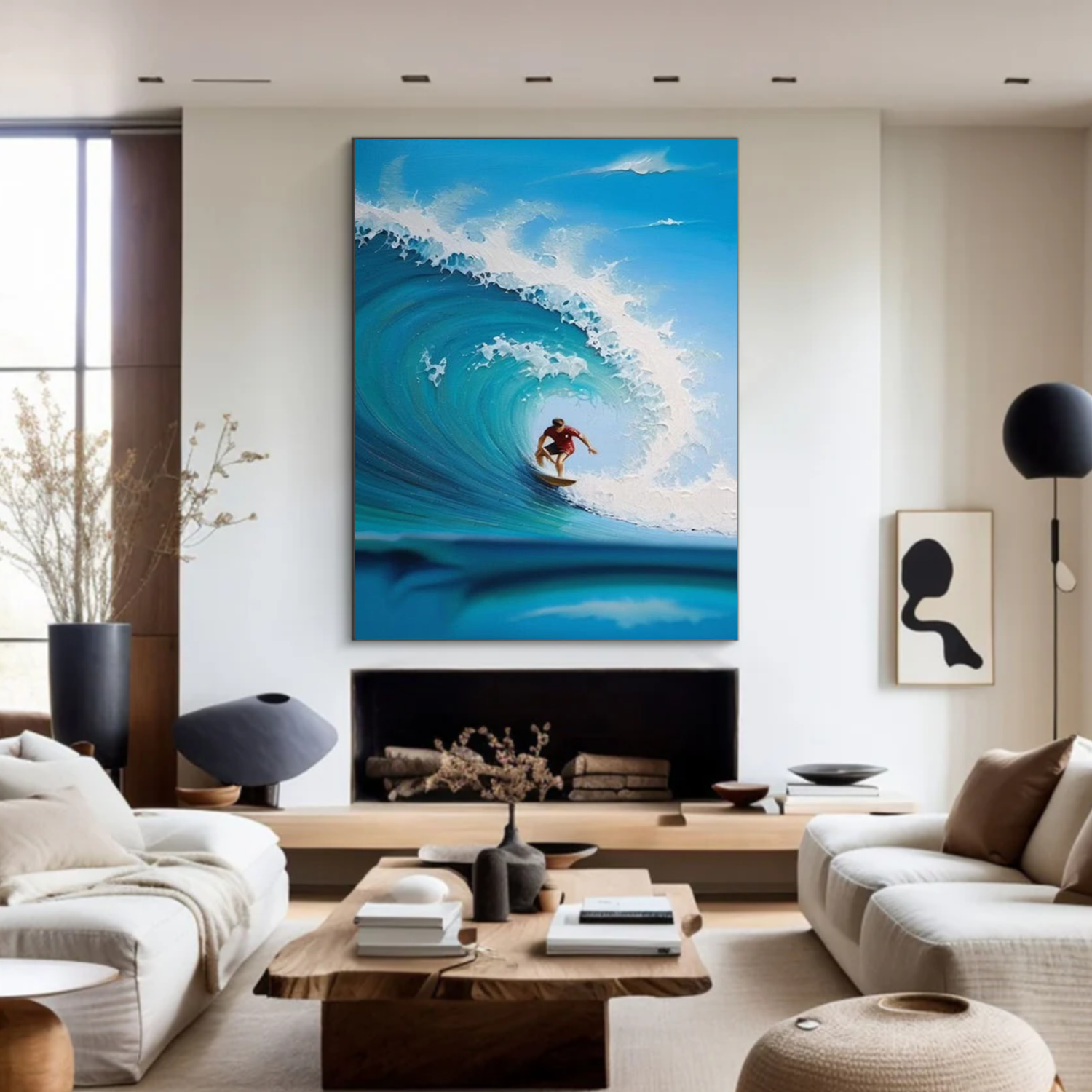 Surfing Sport Textured Wall Art #MS109