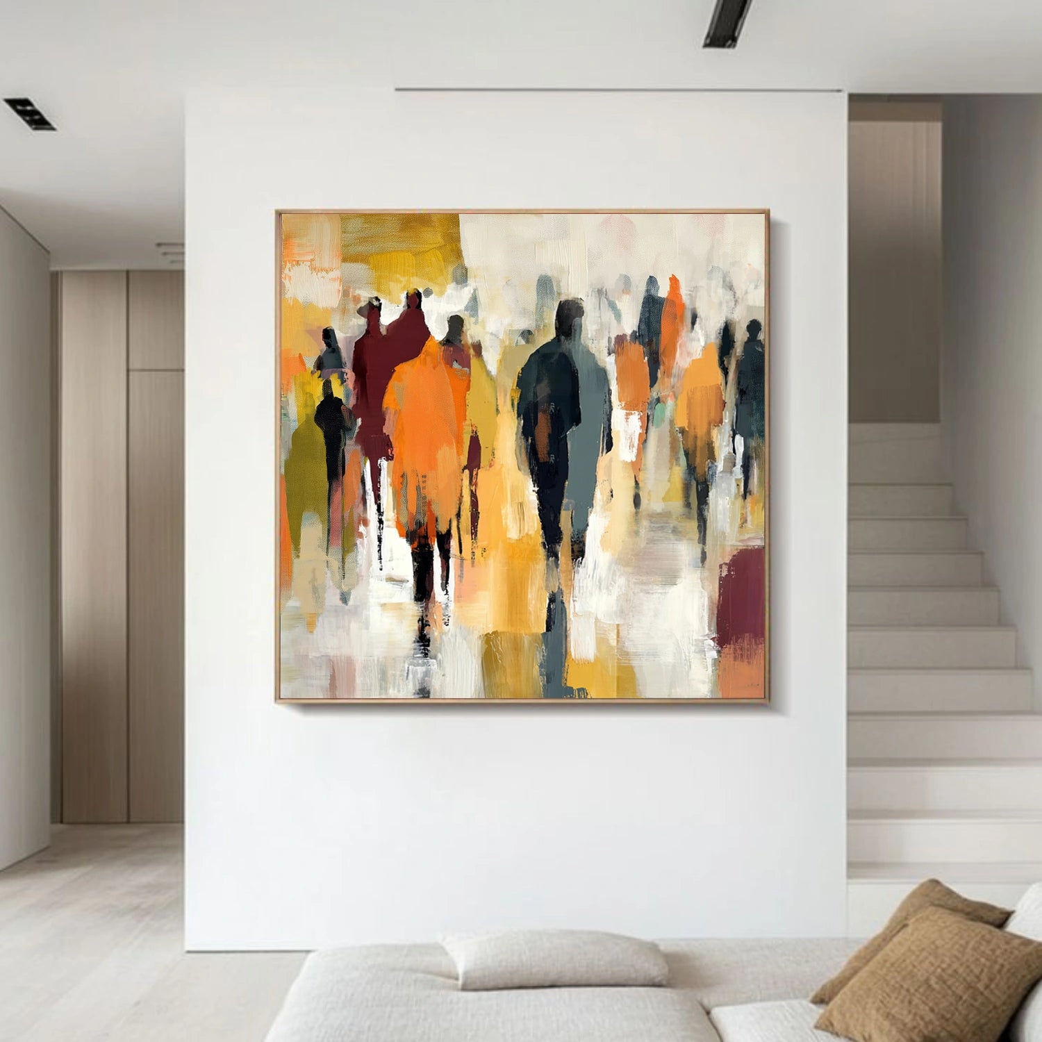 Colorful Abstract People Canvas Art #AE074