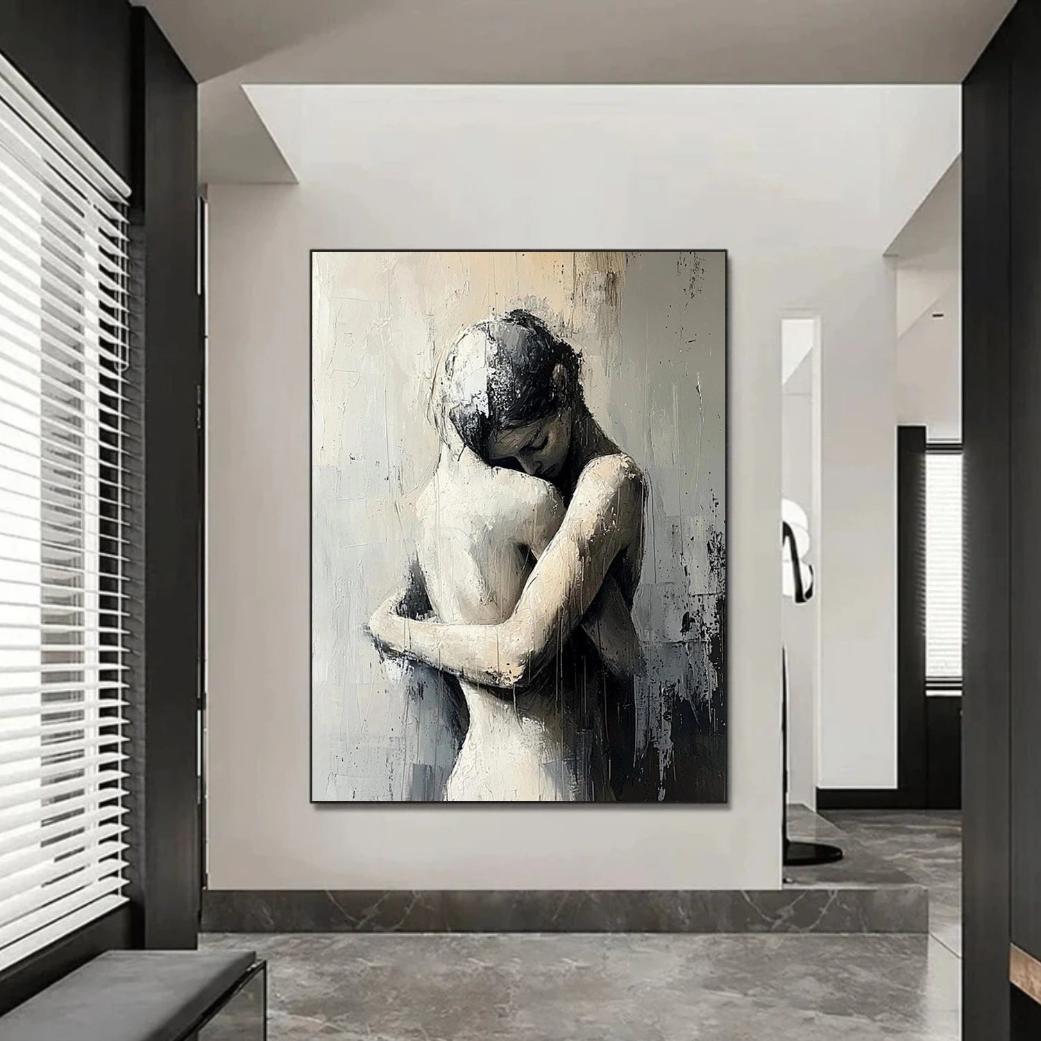 Abstract Portrait Canvas Art #AE122