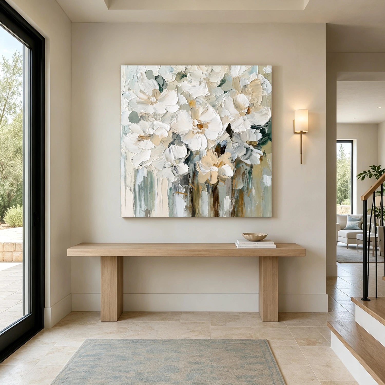 Flower Abstract Textured Wall Art #FP200