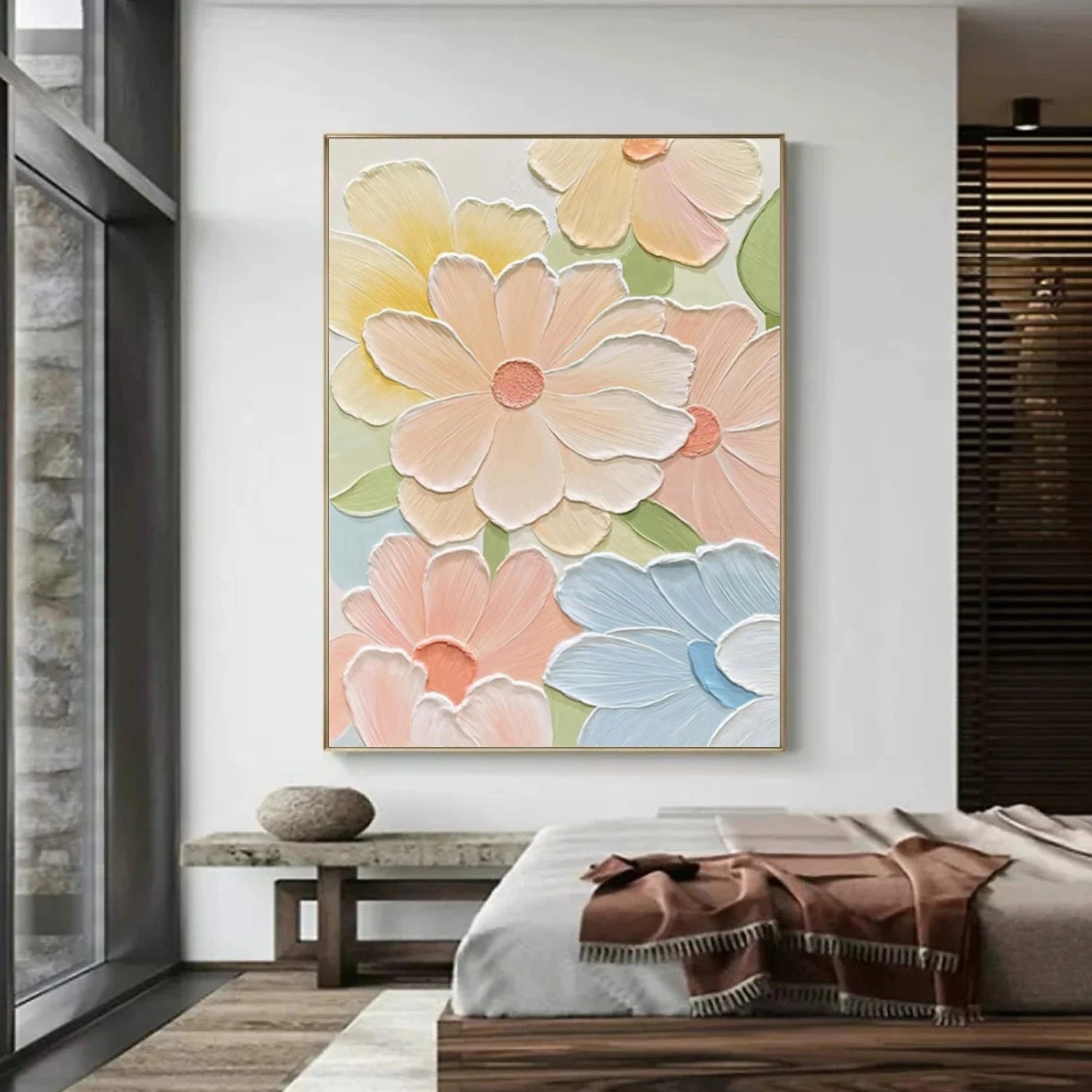 Flower Abstract Textured Wall Art #FP167
