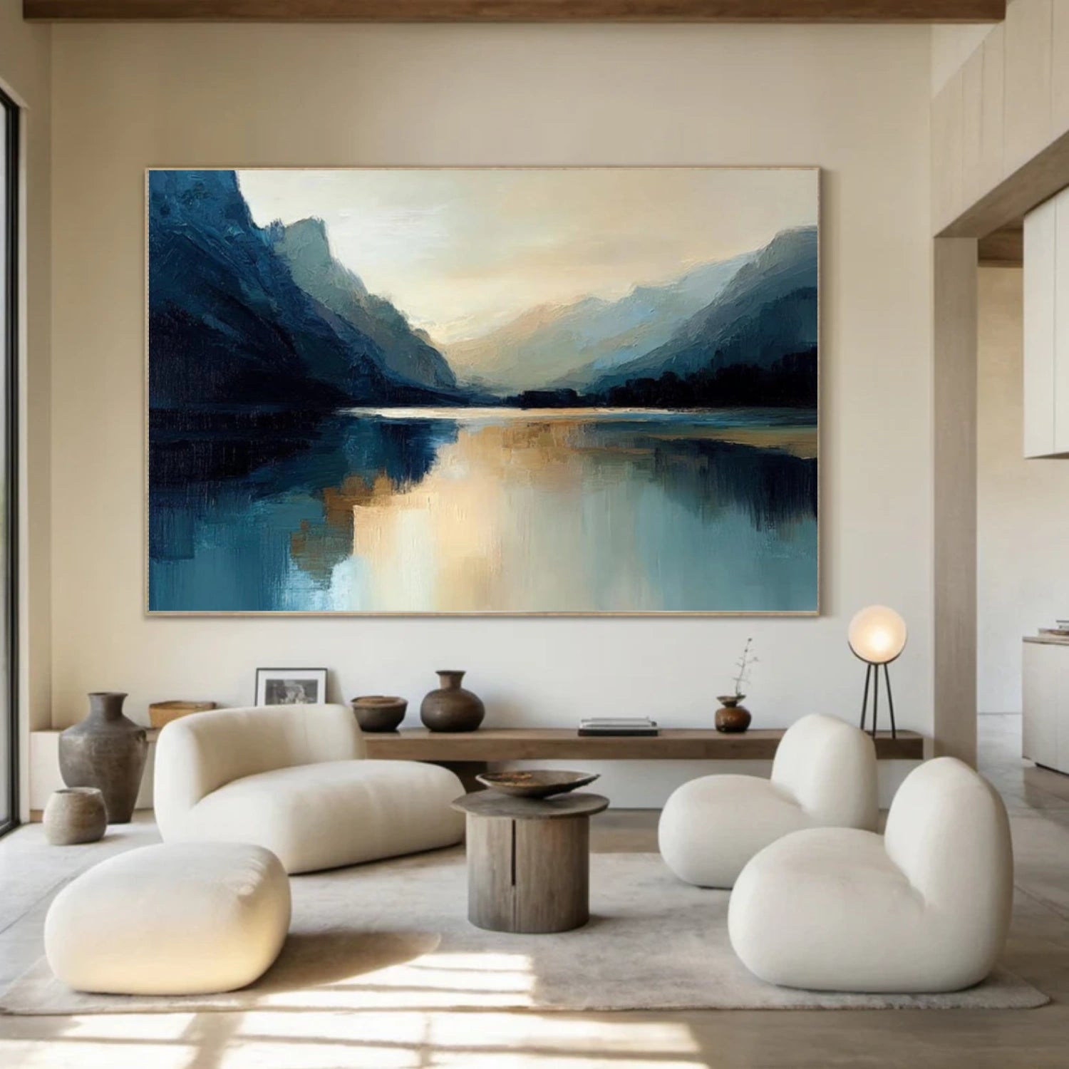 Ocean And Sky Abstract Wall Art #OS146