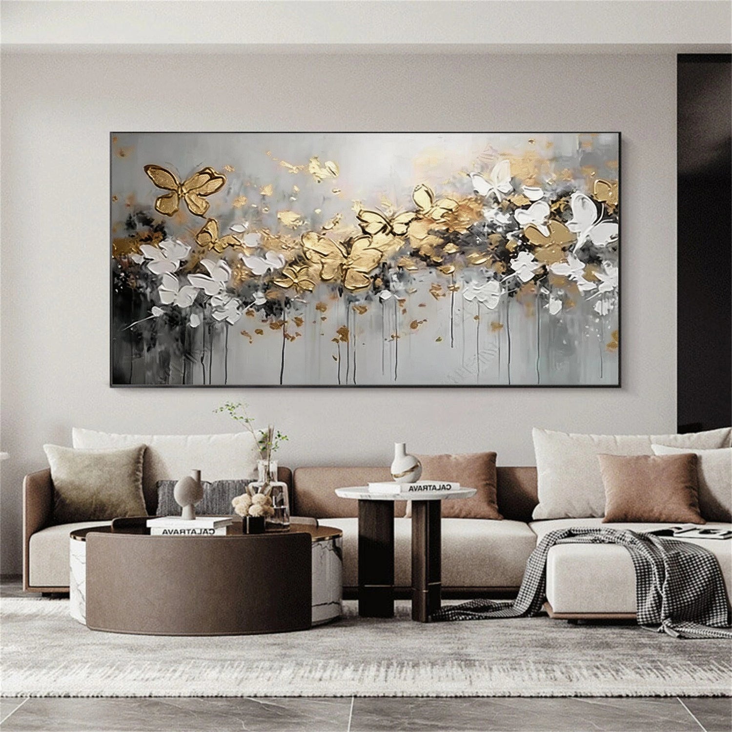 Flower Abstract Textured Wall Art #FP194