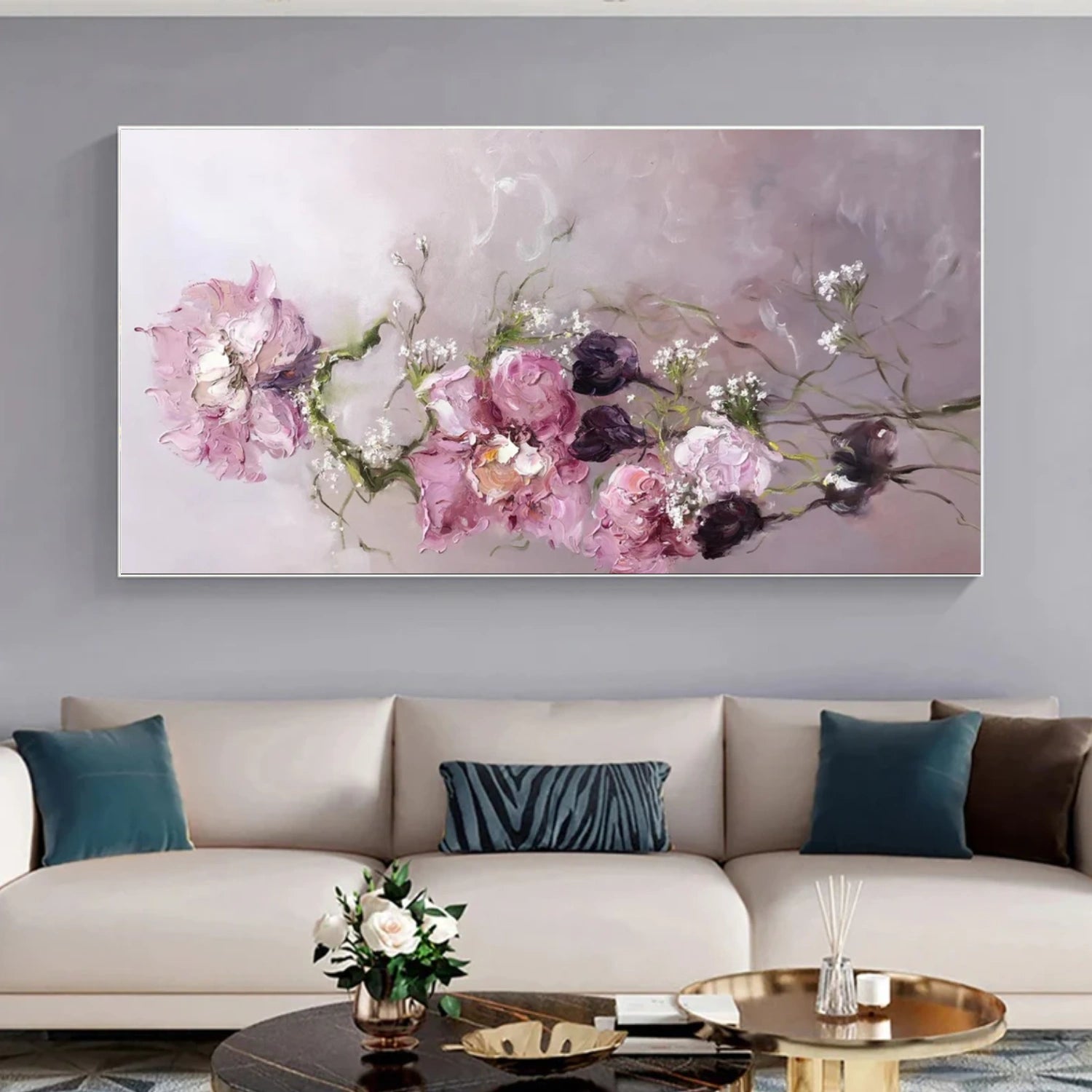 Colorful Flower Abstract Wall Art #FP144