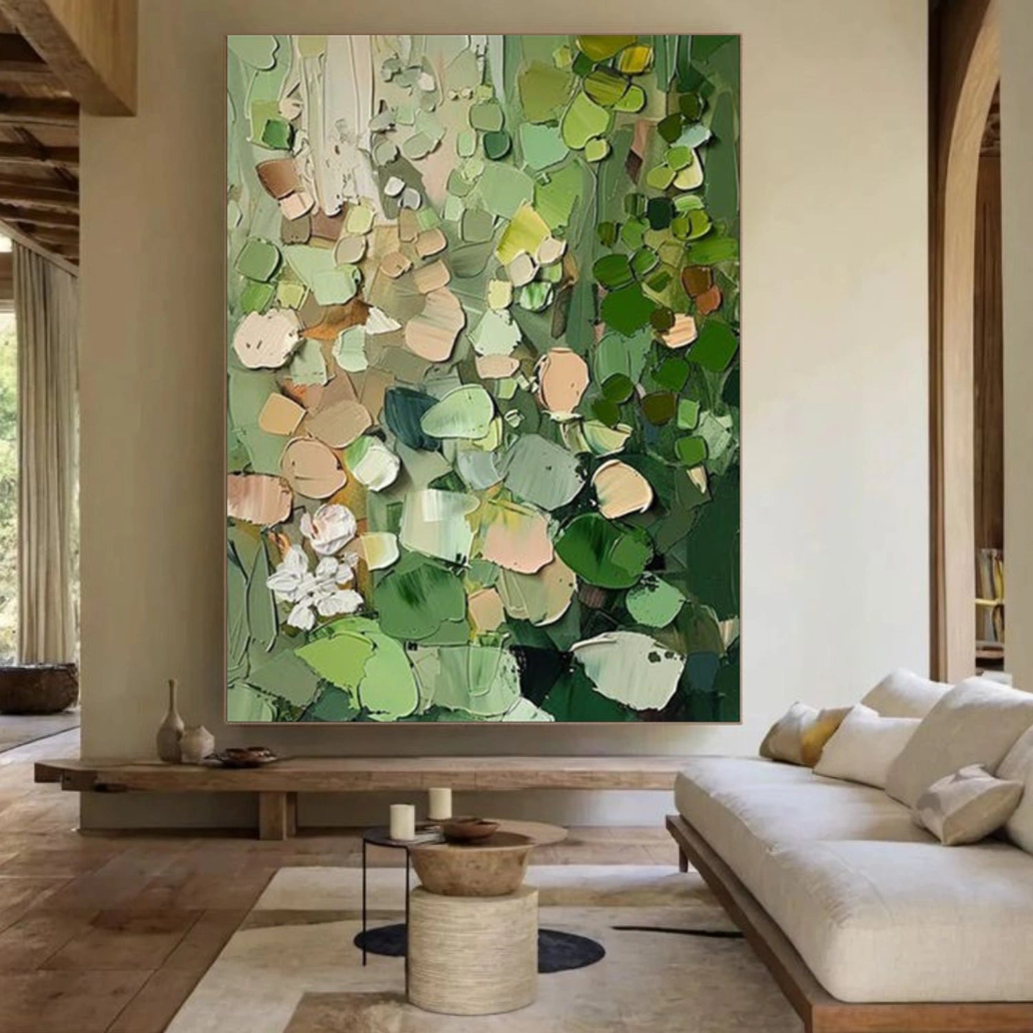 Green Abstract Textured Wall Art #AT126