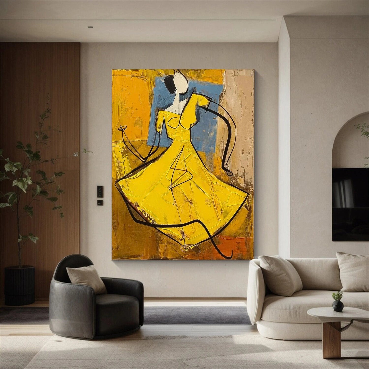 Abstract Portrait Canvas Art #AE082