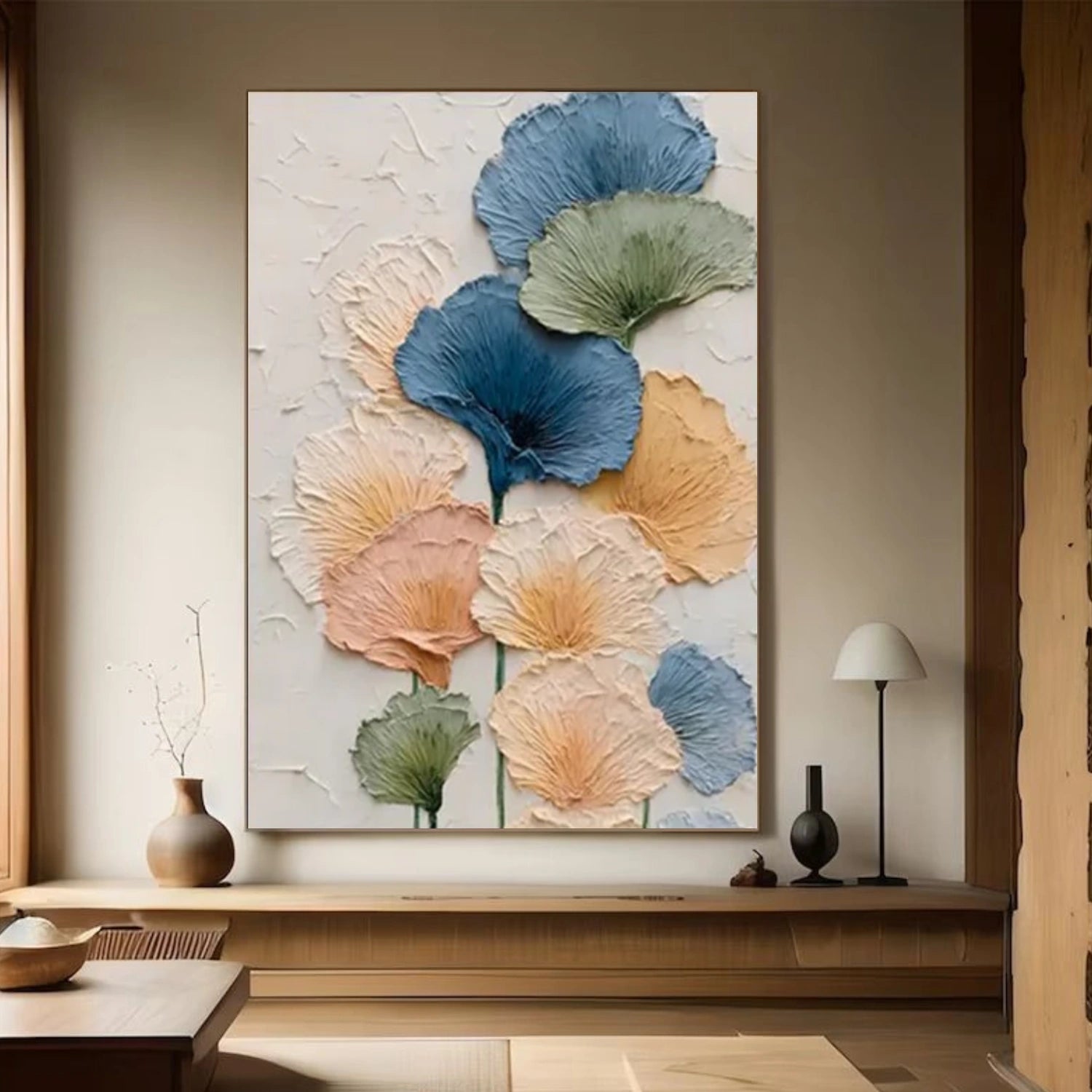 Flower Abstract Textured Wall Art #FP126