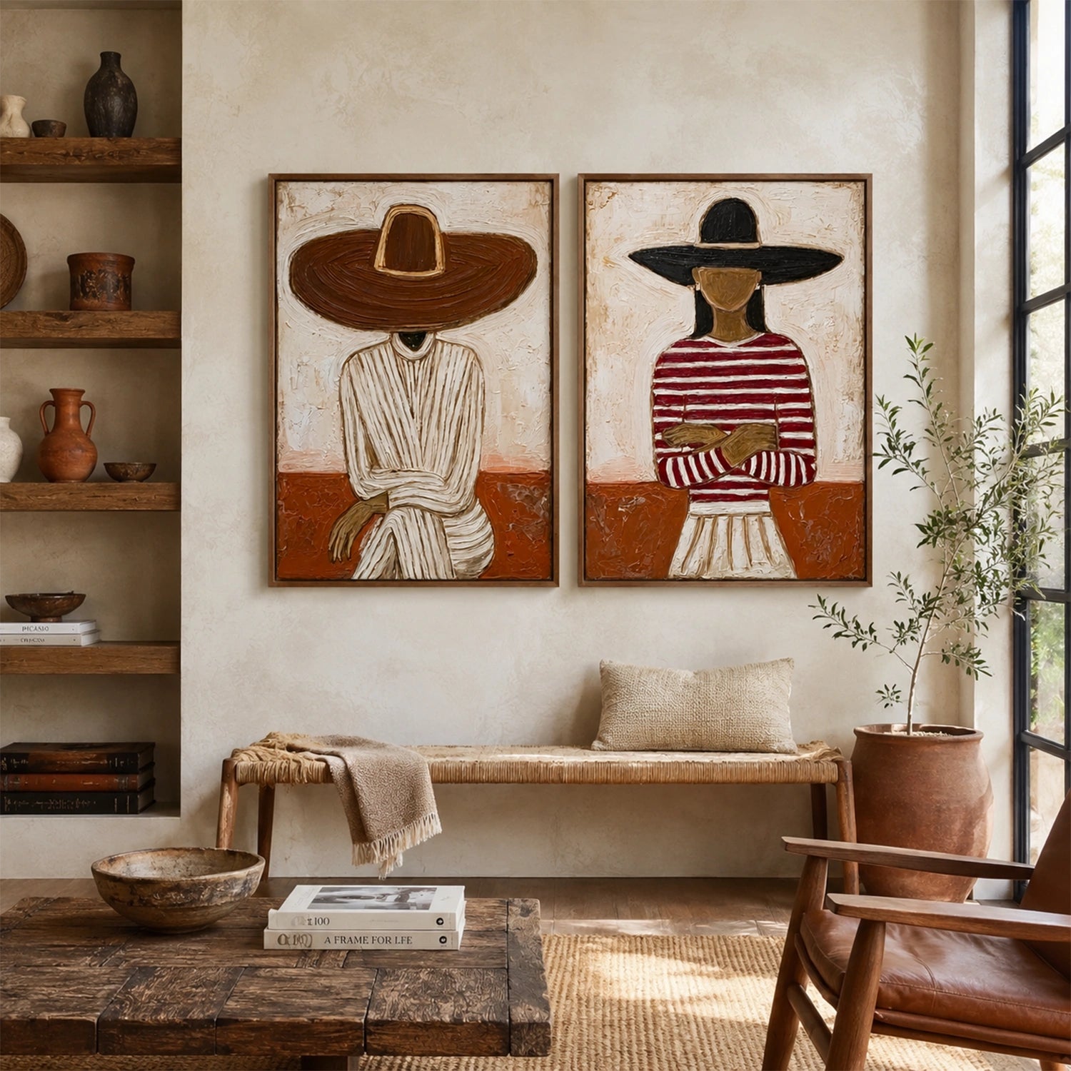 American Western Cowboy Art Set of 2 #VT200