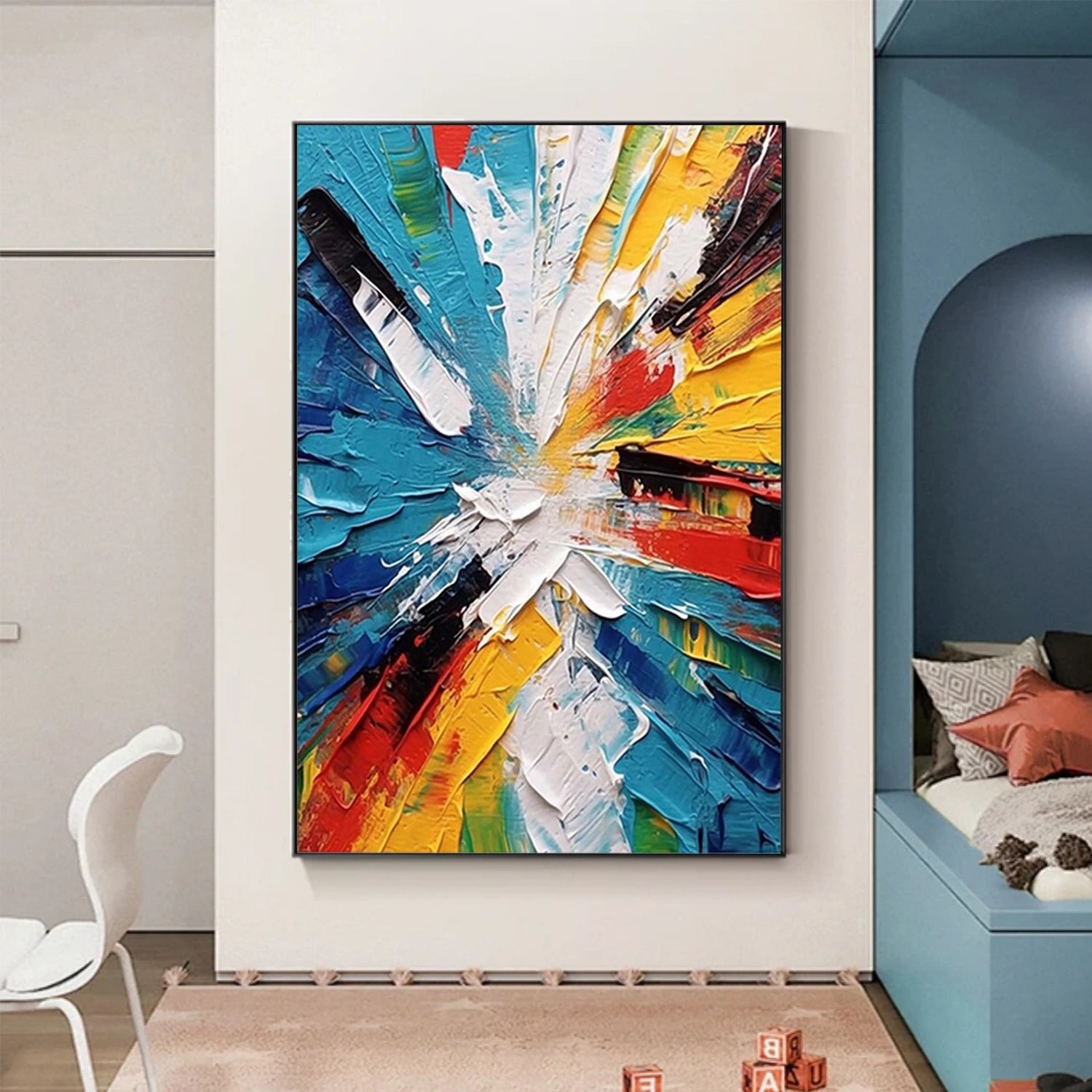 Colorful Abstract Textured Wall Art #AT108