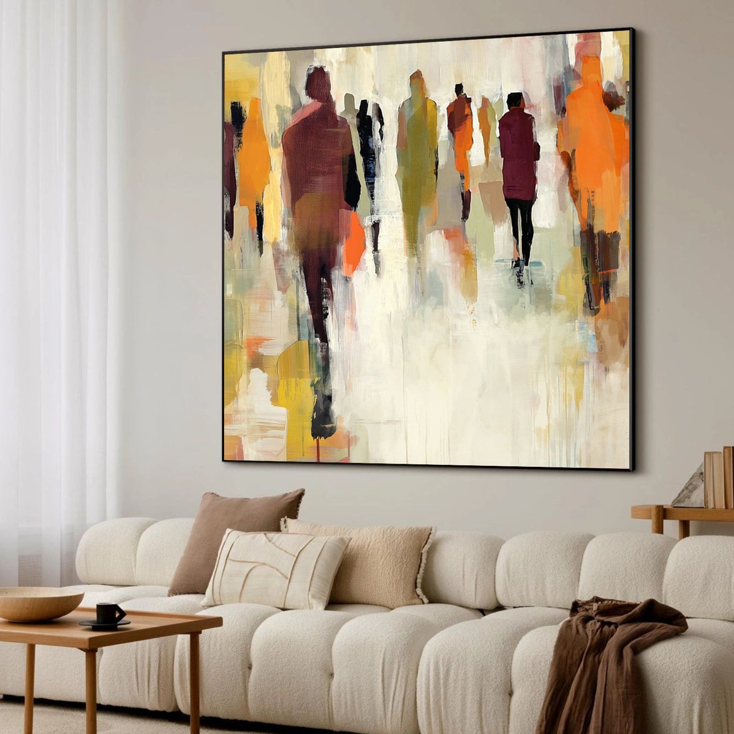 Colorful Abstract People Canvas Art #AE075