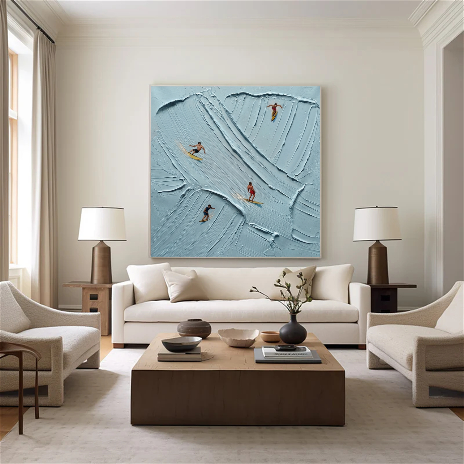 Surfing Sport Textured Wall Art #MS105