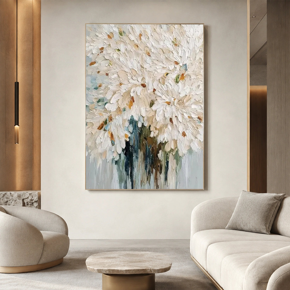 Flower Abstract Textured Wall Art #FP219