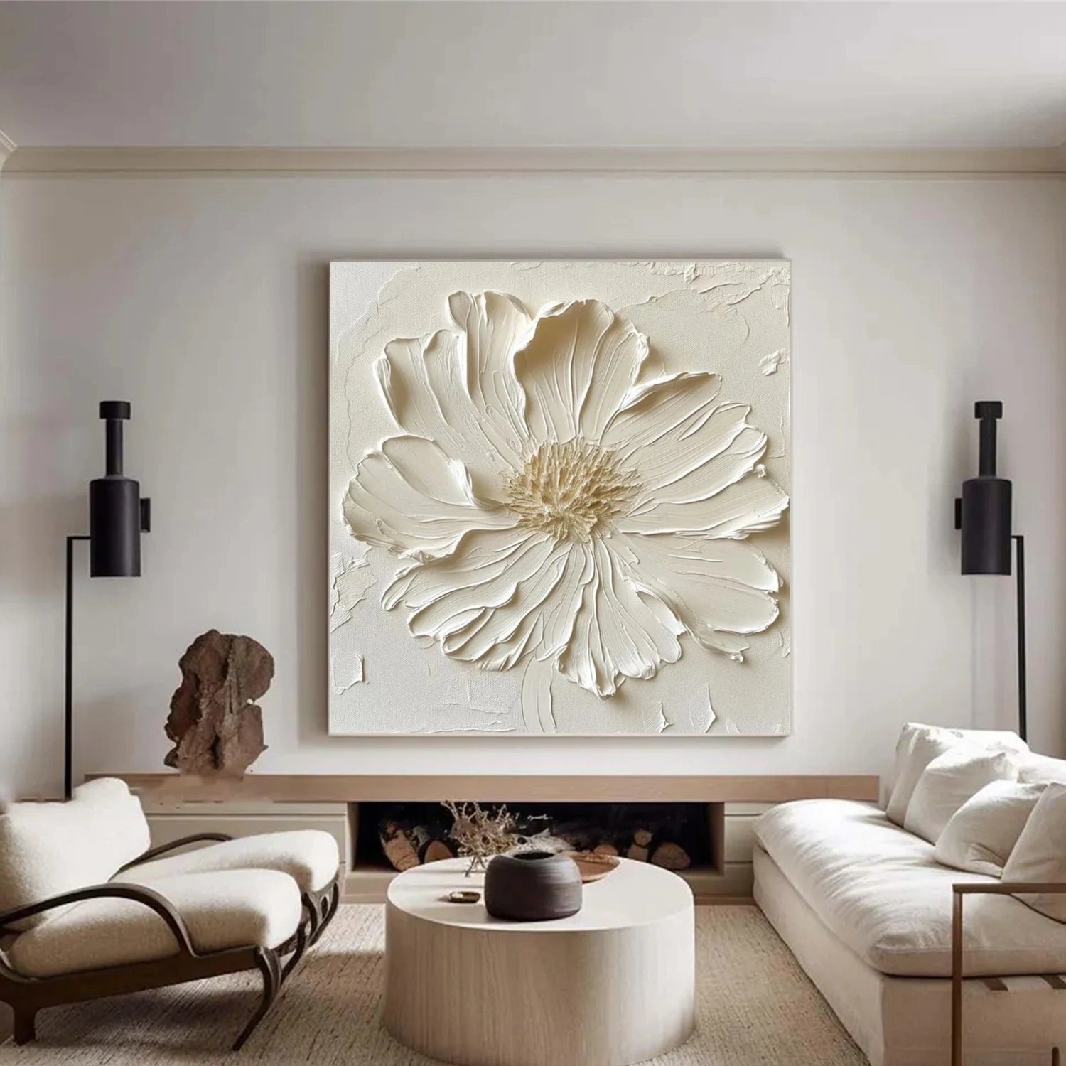 Flower Abstract Textured Wall Art #FP135