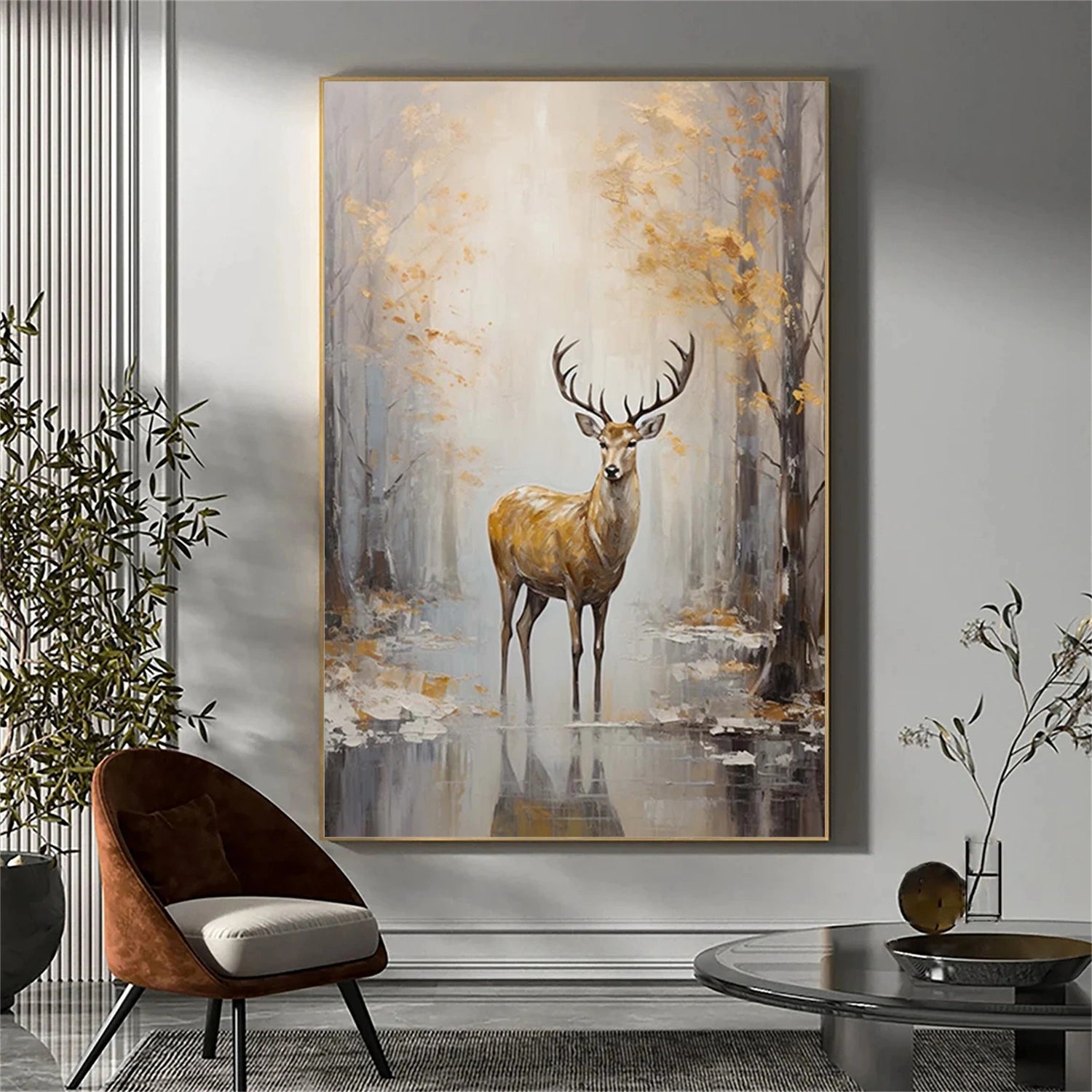 Abstract Animal Cervus nippon Wall Art #AC047