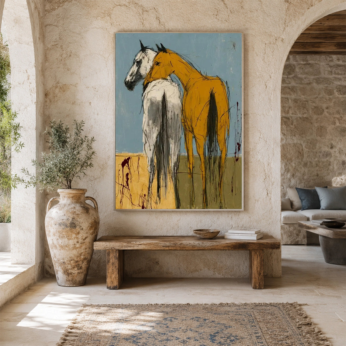 Abstract Animal Horse Wall Art #AC156