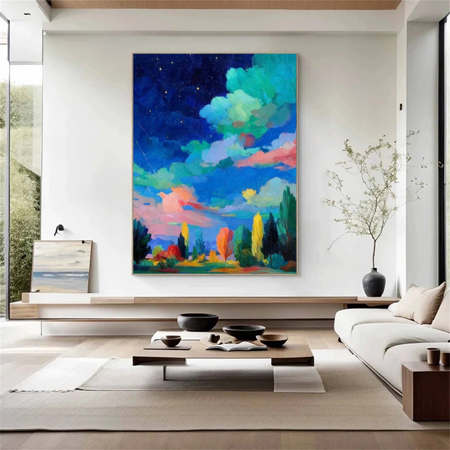 Ocean And Sky Abstract Wall Art #OS145