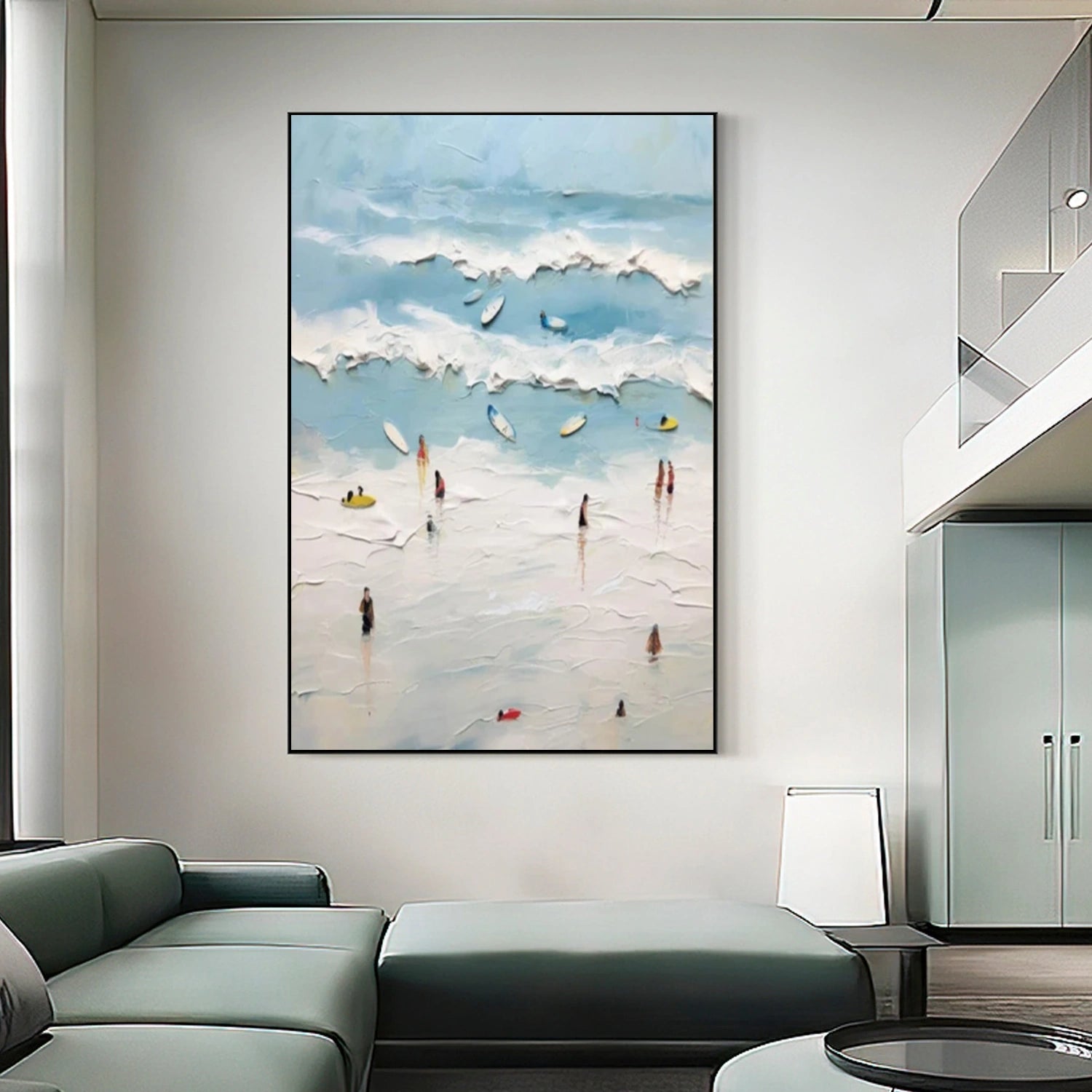 Surfing Sport Textured Wall Art #MS015