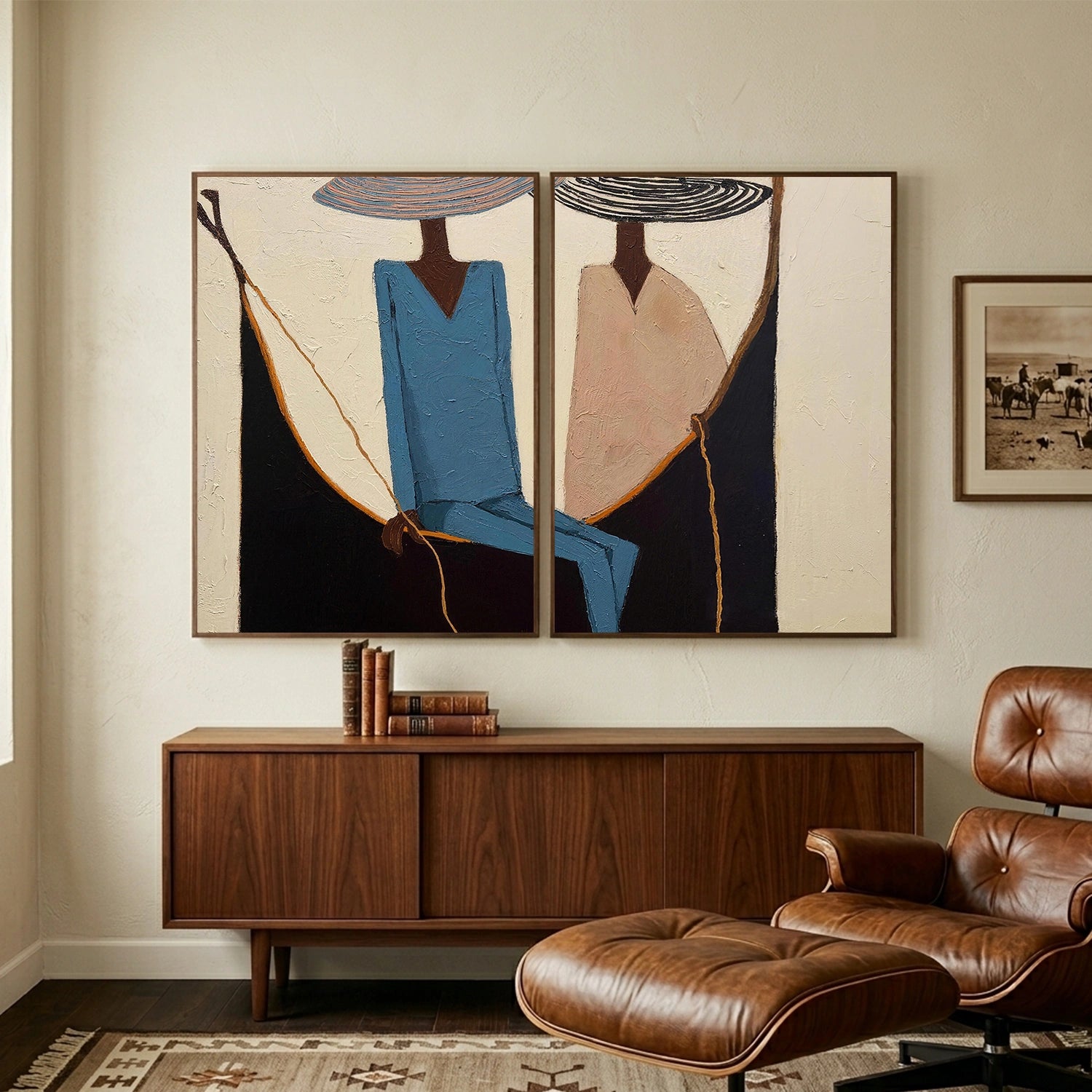 Vintage Americana Art Set of 2 #VT080