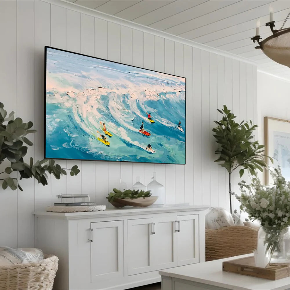 Surfing Sport Textured Wall Art #MS032