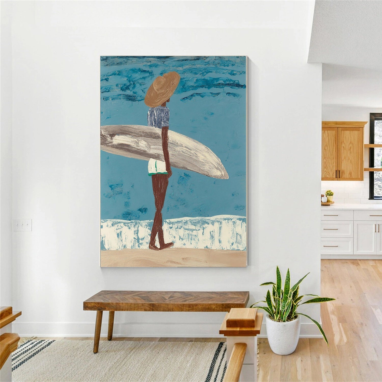 Abstract Portrait Canvas Art #AE098