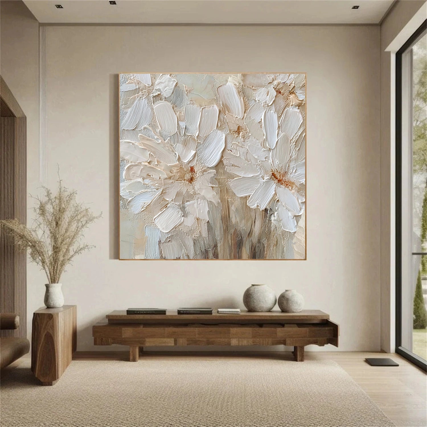 Flower Abstract Textured Wall Art #FP180
