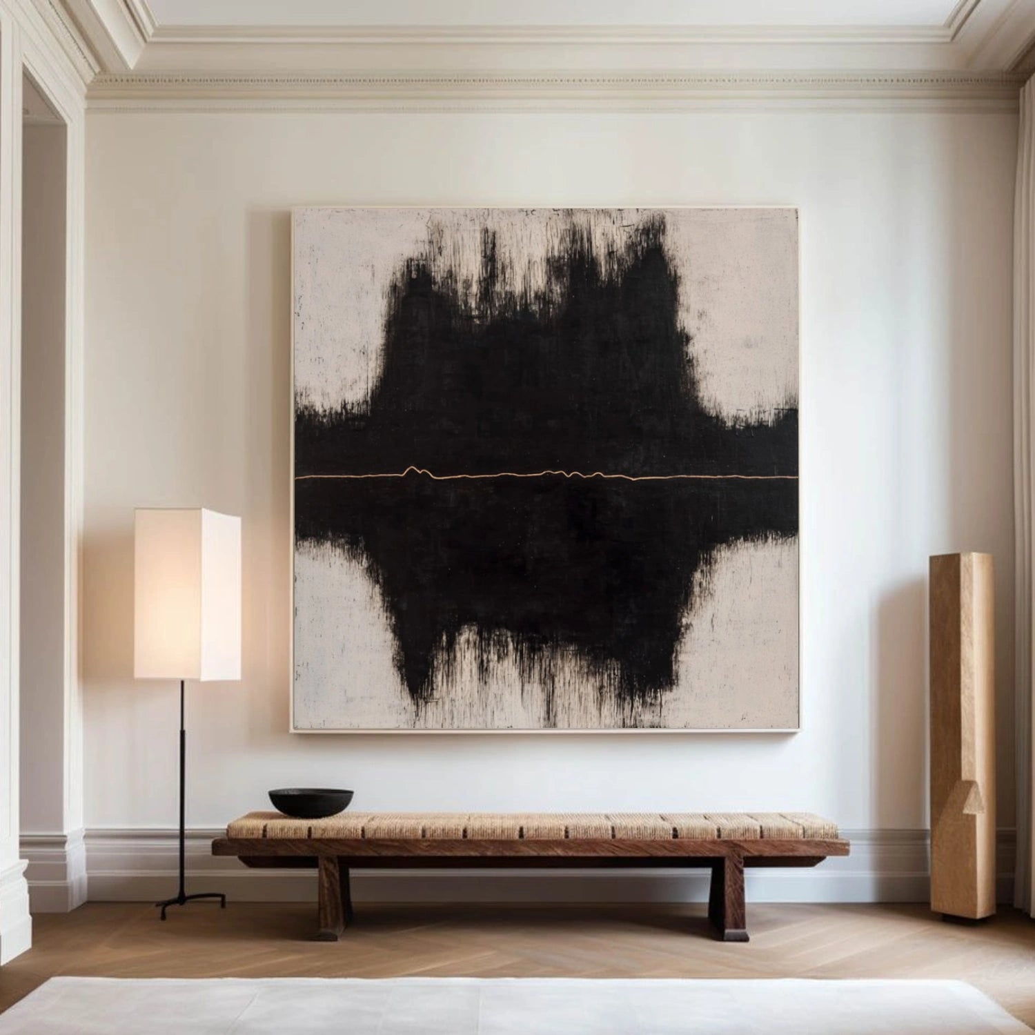Black Minimalist Canvas Art #MT208