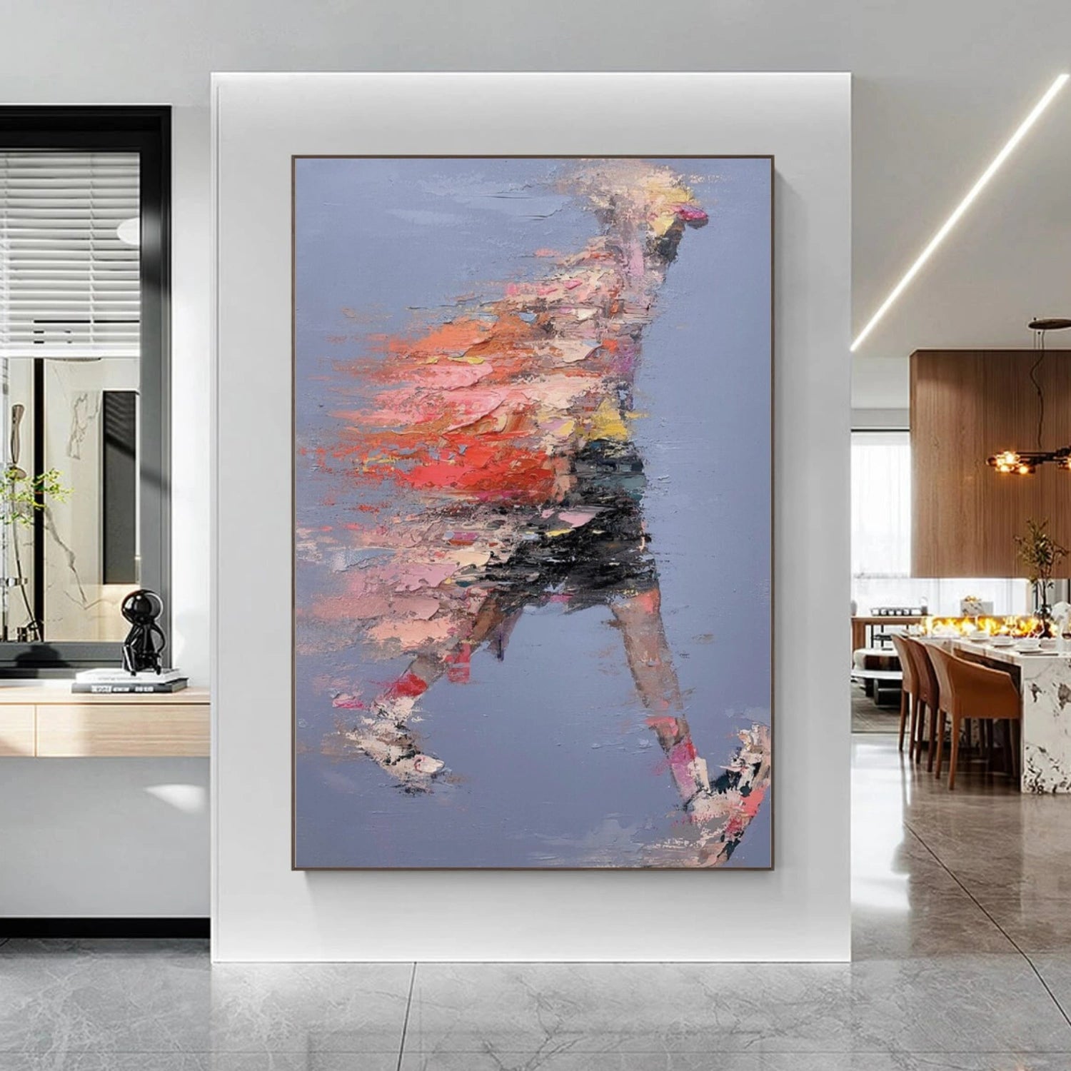 Abstract People Textured Canvas #AE055