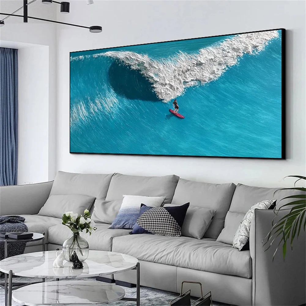 Surfing Sport Textured Wall Art #MS027