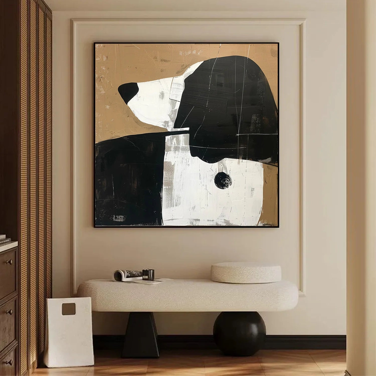 Abstract Animal Dog Wall Art #AC059