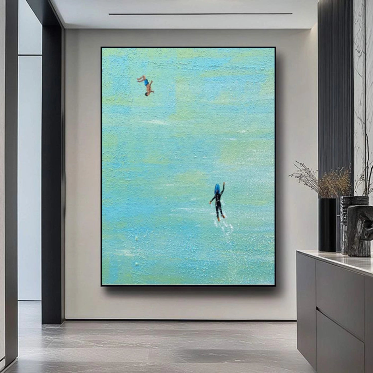 Swimming Sport Textured Wall Art #MS093