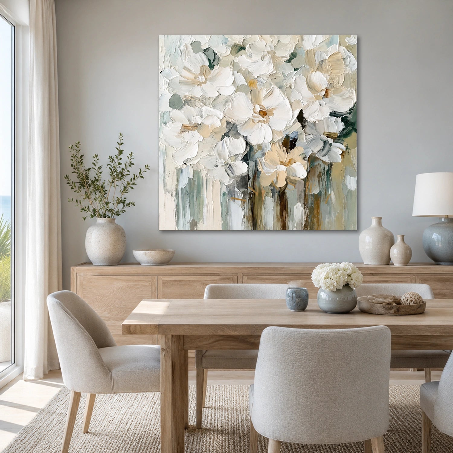Flower Abstract Textured Wall Art #FP200